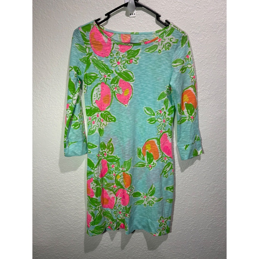 Lilly‎ Pulitzer Marlowe Dress Lets get together print 3/4 sleevesize XXS